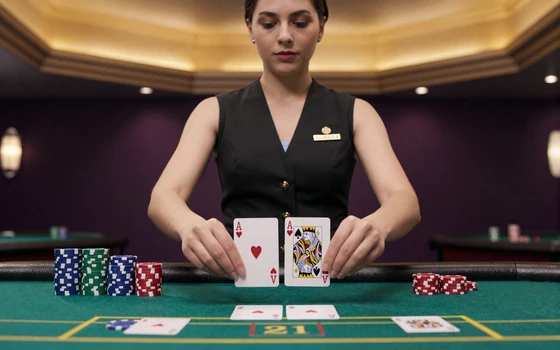 Live Blackjack Tisch mit professioneller Dealerin bei Yep Casino